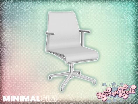 Sims 4 Office Chair, Cute Desk Chair, Halloween City, Minimal Desk, Furniture Cc, Sims Inspiration, Resource Furniture, Mod Furniture, Glass Desk