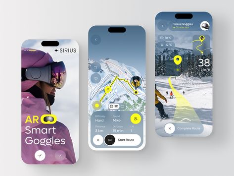 Sirius – AR Ski Goggles App by Stav D. for RonDesignLab ⭐️ on Dribbble Surf App, Ar App, Rap Wallpaper, Fox Sports, Ski Goggles, Let's Talk About, Let's Talk, App Design, Creative Professional