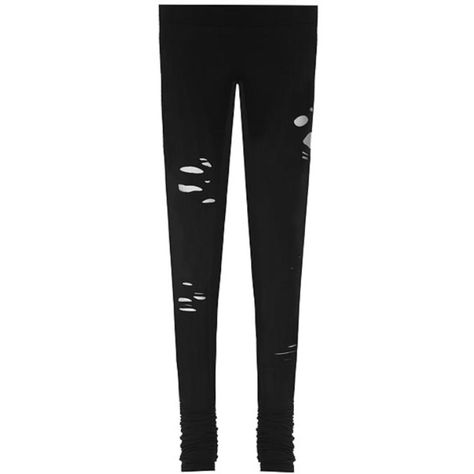 LnA Olivia Ripped Gathered Bottom Leggings in Black Licorice ($129) ❤ liked on Polyvore Torn Leggings, Pants Ripped, Distressed Leggings, Ripped Leggings, Ripped Pants, Fitted Pants, Black Licorice, Jeans Black, Black Fits