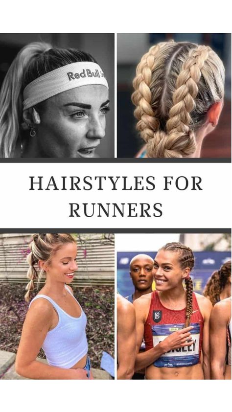 Find the perfect running hairstyles to keep you comfortable and stylish during your workouts. Whether you have short, long, curly, or medium hair, there’s a suitable and easy hairstyle for everyone. Discover running hairstyles with bangs or opt for a no braids style that will stay put while you conquer your triathlons. Look chic and neat with these workout hairstyles that are both functional and fashionable. Cute Running Hairstyles For Short Hair, Short Runner Hairstyles, Cardio Hairstyles, Mud Run Hairstyle, Braided Hairstyles For Runners, Cute Race Day Hair, Braids For Running, Fun Braided Hairstyles For Sports, Braids For Runners