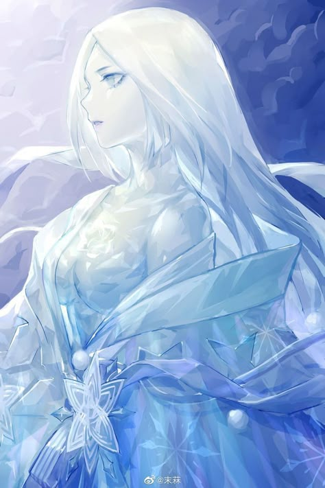 Female Ghost, Yuki Onna, Winter Landscapes, Dessin Adorable, Ice Queen, 영감을 주는 캐릭터, Train Rides, Chainsaw Man, Creature Art