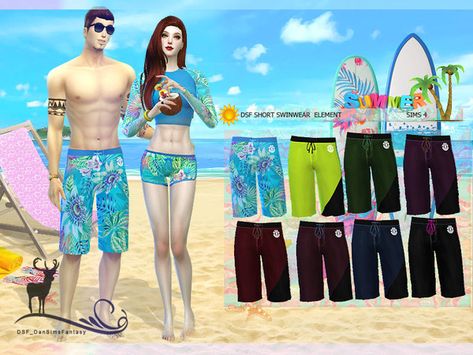 GREAT BOARD shorts by DanSimsFantasy! A Select Artist in TSR! Female Swimsuit, Sims Packs, Clothing Male, Mens Bathing Suits, Sims 4 Clothing, Sims 4 Cc, The Sims Resource, Custom Content, Sims Resource