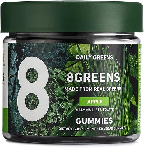 Amazon.com: 8Greens Daily Apple Gummies - Superfood - Super Greens, Greens Powder in a Gummy. Vitamins, Vegan, Gluten Free, Non-GMO for Energy & Immune Support (1 Jar / 50 Gummies) : Health & Household Apple Meaning, Daily Greens, Green Superfood Powder, Super Greens Powder, Greens Powder, Vegan Gummies, Raw Spinach, Beet Greens, Green Powder