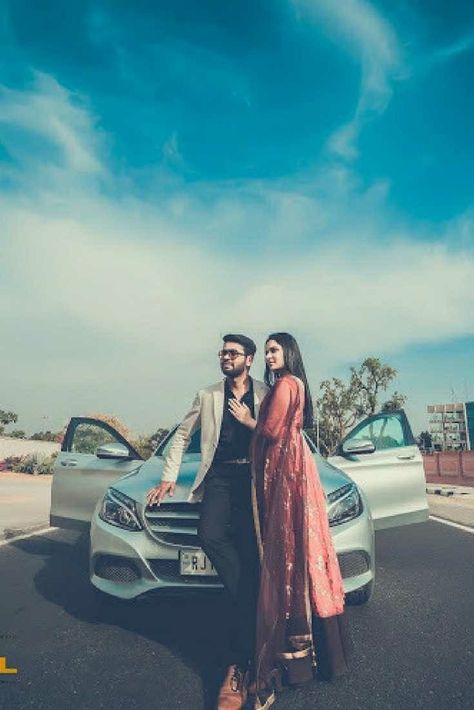 Bridal White Dress, Pre Shoot, Pre Wedding Ideas, Pre Wedding Photoshoot Props, Pre Wedding Photoshoot Outfit, Wedding Photoshoot Ideas, Car Poses, Wedding Shoot Ideas, Indian Wedding Photography Couples