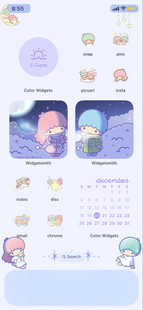 Sanrio Homescreen Ideas, Sanrio Ios Layout, Sanrio Iphone Theme, Sanrio Homescreen Layout, Sanrio Home Screen, Sanrio Phone Theme, Anime Iphone Layout, Sanrio Layout, Sanrio Lockscreen