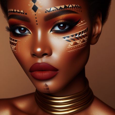 #makeup#art#wallpaper#AI#beauty#skin#smoothskin#lipstick#hairstyle#jewelry#fashionisart #aiphoto #aigenerated #albino #aesthetic #model #blackgirl #blackgirlshairstyles #goddess Afrofuturism Jewelry, Albino Aesthetic, Face Henna, African Anime, African Face Paint, African Makeup, Dark Skin Makeup Tutorial, Afro Queen, Neon Makeup