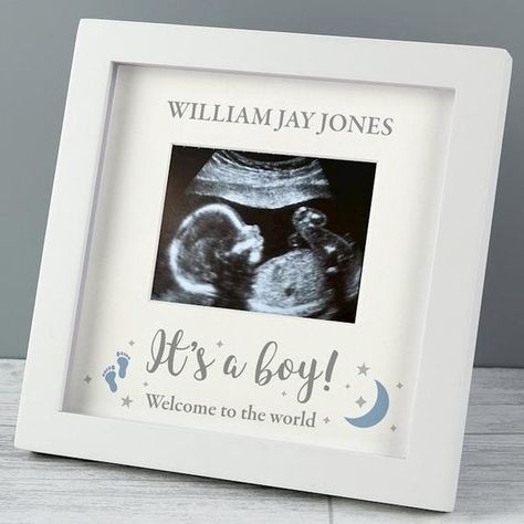 Baby Scan Frame, Baby Scan Photos, Christening Present, Boy Frame, Baby Scan, Weight Baby, Personalized Photo Frames, Line Line, Special Symbols