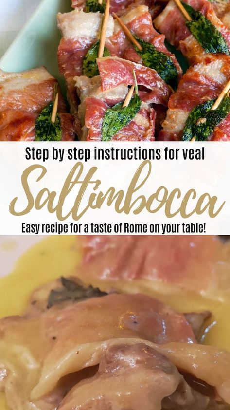 Veal Saltimbocca Prosciutto, Veal Saltimbocca Recipe, Italian Food Party, Veal Saltimbocca, Egyptian Recipes, Recipe For Family, Saltimbocca Recipe, Dinners Ideas, Roman Food