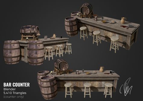 3D Medieval Tavern Interior 360° VR on Behance Medieval Tavern Interior, Tavern Furniture, Viking Tavern, Medieval Bar, Pirate Tavern, Tavern Interior, Taverna Medieval, Pirate Scene, Theme Park Planning