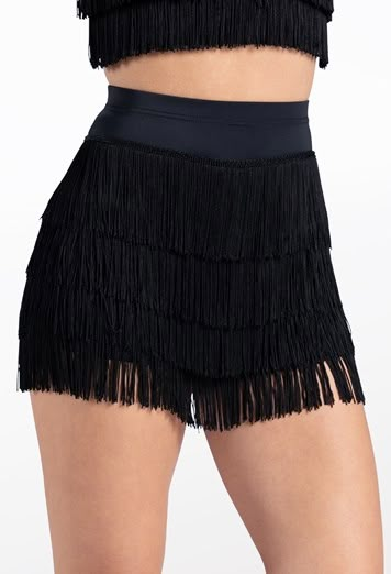 Latino Dress, Jazz Dance Outfits, Weissman Dance Costumes, Dance Uniforms, Fringe Clothing, Fringe Shorts, Belly Dance Dress, Jazz Costumes, Practice Wear