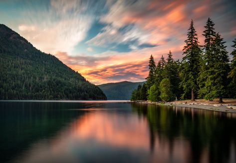 Picture of the Week: Lake Crescent, Washington | Andy's Travel Blog Lake Crescent Washington, Lake Crescent, Crescent Lake, Olympic National Park Washington, Scenic Photography, Lake Landscape, Girls Camp, Pictures Of The Week, Olympic National Park