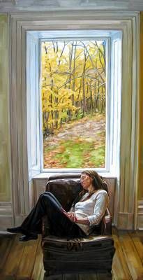 Figure, Curled by HeatherHorton on DeviantArt Heather Horton, People Paintings, Window Panes, Hyper Realistic Paintings, Picture Window, Beautiful Portraits, Realistic Paintings, Gcse Art, Picture Windows