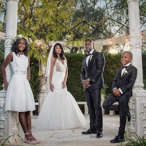 Kevin Hart and Eniko Parrish Wedding Photo. #Harts what's understood doesn't need to be said!!!! #LiveLoveLove Eniko Parrish, Celebrity Wedding, Weddings By Color, Kevin Hart, A Group, Wedding Pictures, Celebrity Weddings, Funny Photos, Wedding Photo