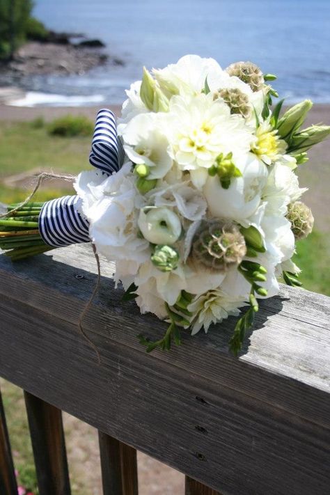 40 Ideas for Fresh Flower Wedding Bouquets Nautical Bouquet, Fresh Flower Bouquets Wedding, Nautical Wedding Inspiration, Preppy Wedding, Nautical Wedding Theme, Hydrangea Bouquet, Nautical Wedding, Bridal Flowers, Flower Bouquet Wedding