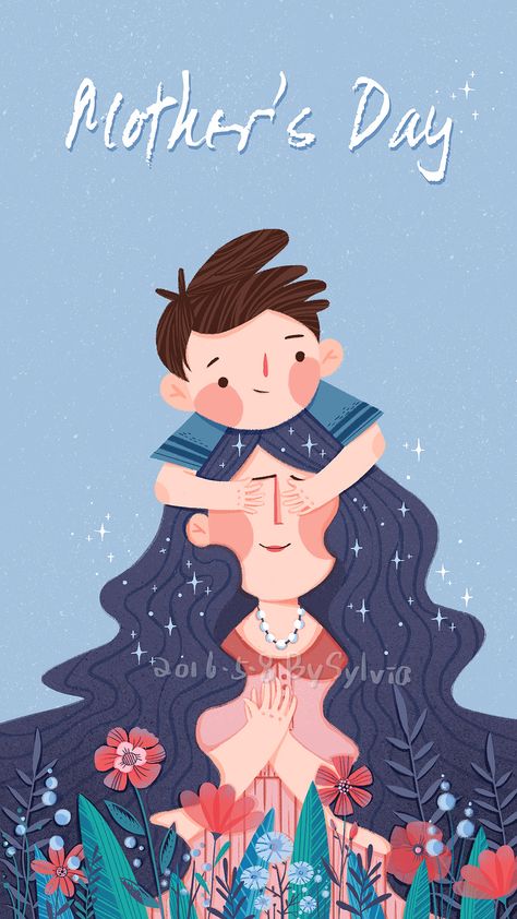 Mother's Day Ilustrasi Dan Poster, Mothers Day Drawings, Mothers Day Poster, Baby Illustration, Baby Wallpaper, Childrens Books Illustrations, Family Illustration, People Illustration, Art And Illustration