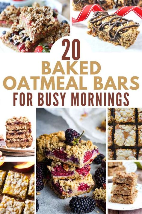 20 Oatmeal Breakfast Bars For Busy Mornings – Edible Crafts Whole Wheat Carrot Cake, Oatmeal Raisin Bars, Peach Crumble Bars, Baked Oatmeal Bars, Raspberry Oatmeal Bars, Diy Safe, Oatmeal Bars Recipes, Oatmeal Chocolate Chip Bars, Chocolate Oatmeal Bars