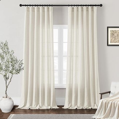 Amazon.com: DUKIYO Natural Linen Curtains 84 Inches Long for Living Room Flax Linen Semi Sheer Rod Pocket Belt Hooks Drapes Boho Neutral Privacy Light Filtering Bedroom Cream Curtain 84 Inch Length 2 Panels : Home & Kitchen Cream Curtain, Natural Linen Curtains, Bedroom Cream, Natural Curtains, Neutral Curtains, Cream Curtains, Belt Hook, Light Filter, Linen Curtains