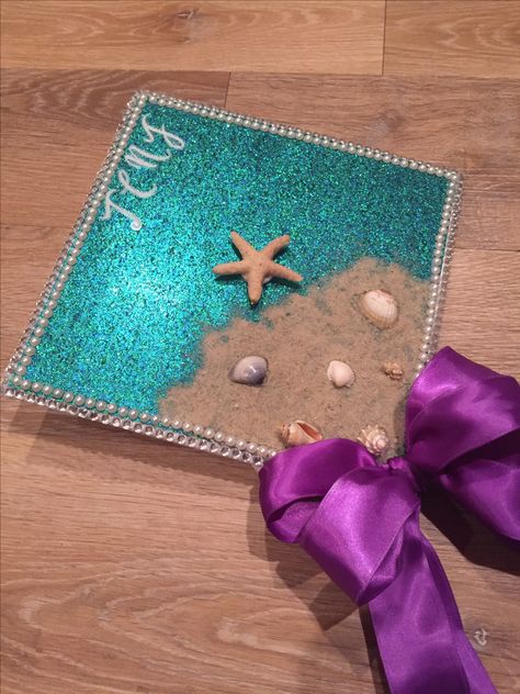 Turtle Graduation Cap, Beachy Graduation Cap, Beach Graduation Cap, Marine Science Graduation Cap, Ocean Grad Cap, Ocean Graduation Cap, Marine Biology Graduation Cap, Ocean Themed Graduation Caps, Graduation Cap Designs Dory