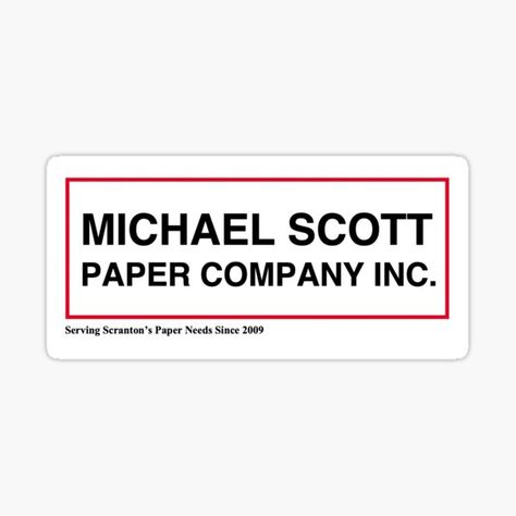 Michael Scott Paper Company, Office Themed Party, The Office Stickers, The Office Show, College Board, Iphone Case Stickers, The Office Shirts, Michael Scott, Quote Stickers