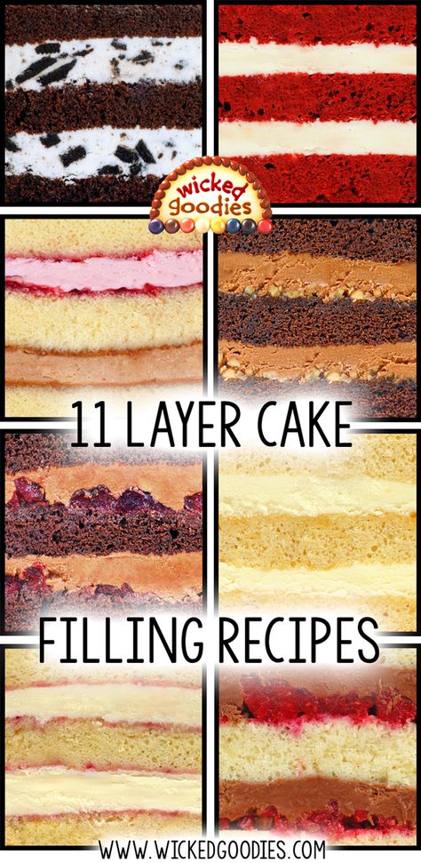 Recipes For Cakes, Layer Cake Filling, Cake Filling Recipes, Cake Filling, Gateaux Cake, Caramel Pecan, Cakes And Cupcakes, Cake Fillings, Cake Icing