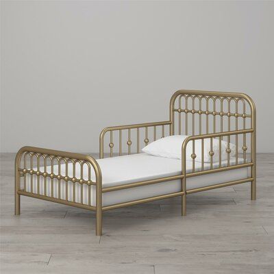 Little Seeds Monarch Hill Ivy Toddler Bed | Wayfair Twin Canopy Bed, Captains Bed, Wrought Iron Furniture, Big Kid Bed, Gold Bed, Toddler Bed Set, Toddler Mattress, Kids Products, Canopy Bed