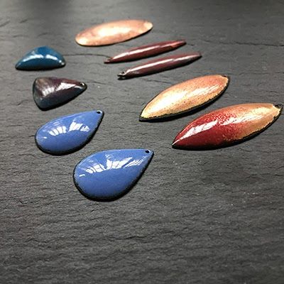 Torch Fired Enamel Jewelry, Faux Tin, Copper Sheets, Enameled Copper, Fire Glass, Silver Foil, Enamel Jewelry, How To Make Earrings, Copper