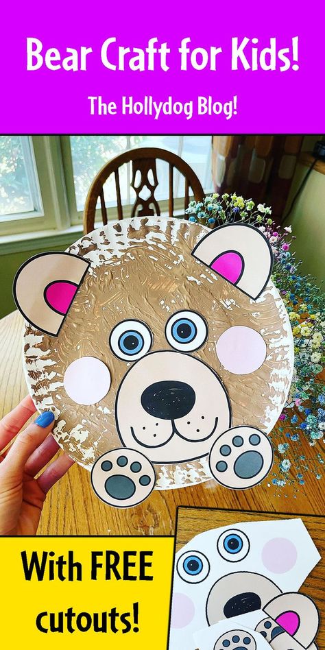 Check out one of my favorite preschool crafts! This paper plate bear craft if great for building fine motor skills! Bear Craft for Preschool | Bear Theme | Free Printable Craft | Bear Craft Kids | Paper Plate Crafts Paper Plate Bear, Craft For Preschool, Teddy Bear Crafts, Bear Craft, Animal Activities For Kids, Teddy Bear Day, Paper Plate Crafts For Kids, Free Printable Crafts, Teddy Bear Theme