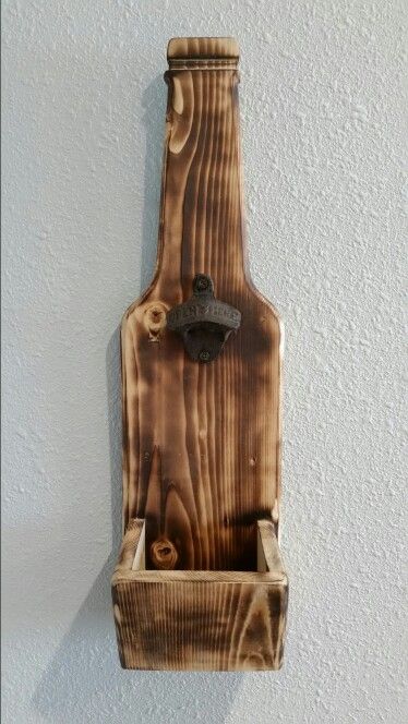 The best beer is an open beer Beer Wood Projects, Beer Holder Diy, Beer Opener Diy, Pallet Wine Rack Diy, Bottle Opener Diy, Small Woodworking Shop Ideas, Beer Bottle Crafts, Rustic Furniture Diy, Beer Wood