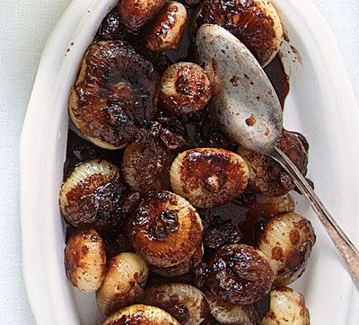 Sweet and Sour Onions (Cipolline in Agrodolce) Recipe | SAVEUR Onions Caramelized, Starchy Sides, Vegetarian Italian Recipes, Christmas Side Dish Recipes, Caramelized Shallots, Vegetarian Italian, Christmas Side Dishes, Pearl Onions, Walnut Recipes