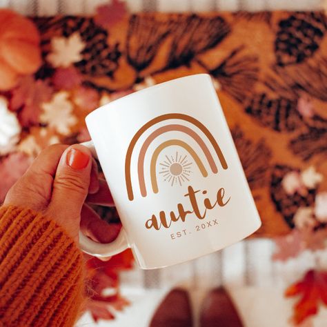 Boho Mugs, Boho Mug, Orange Terracotta, Rainbow Coffee, Uncle Gifts, Brush Font, Aunt Gifts, Mothers Day Cards, Diy Business