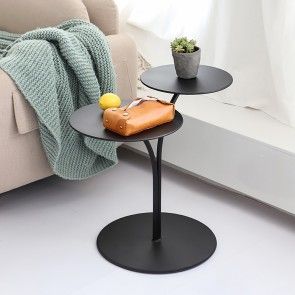 Living Room End Tables, End & Accent Tables, End & Side Tables, End Tables with Storage, Coffee End - Homary.com Round Table Bedroom, Shelf Round, Side Table Sofa, Round Nightstand, Small Round Table, Metal Accent Table, Coffee Table Modern, Modern Accent Tables, Contemporary Nightstand