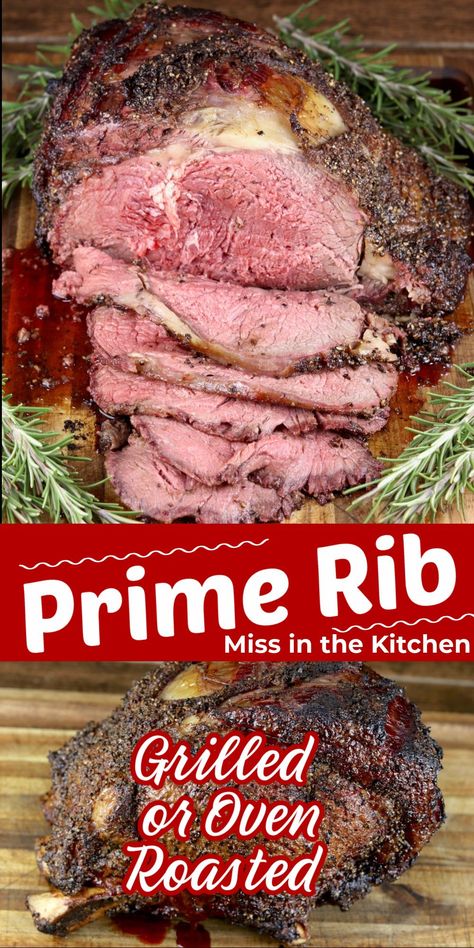 No Peek Prime Rib Recipe, Prime Rib In Oven, Prime Rib Roast Recipe Ovens, Grilled Ideas, Easy Prime Rib, Best Prime Rib Recipe, Prime Rib Recipe Easy, Grilled Prime Rib, Cooking Prime Rib Roast