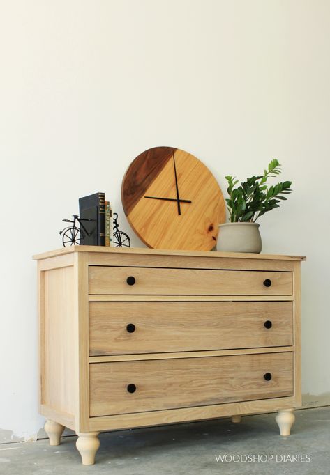 Nightstand With Drawers Diy, 3 Drawer Nightstand Diy, Build Your Own Nightstand, Chest Of Drawers Diy How To Build, Diy 3 Drawer Nightstand, How To Build Dresser Drawers, Diy 3 Drawer Dresser, How To Build A Dresser, Drawer Fronts Ideas Diy