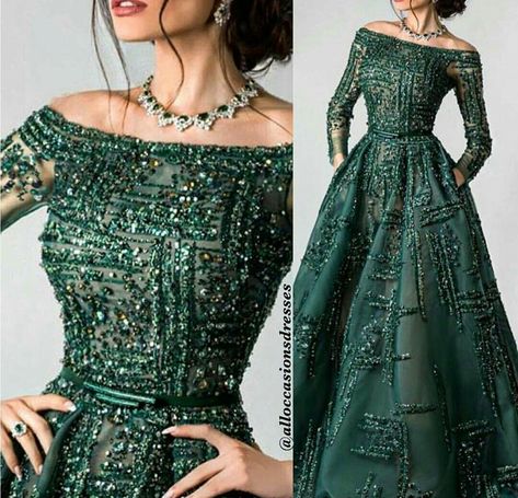 Robes D'occasion, Long Gowns, Soiree Dress, Engagement Dresses, فستان سهرة, Custom Size Dresses, Full Sleeves, Custom Dresses, Beautiful Gowns