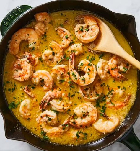 Cast Iron Shrimp Scampi, Classic Shrimp Scampi Recipe, Best Shrimp Scampi, Best Shrimp Scampi Recipe, Lidias Italy Recipes, Shrimp Scampi Linguine, Lidia's Recipes, Seafood Dinners, Lidia Bastianich