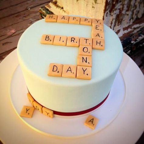 Scrabble Birthday Cake! www.sweetfixrva.com Scrabble Birthday Cake, Scrabble Cake Ideas, Scrabble Themed Party, Scrabble Party, Scrabble Cake, Xmas Cakes, Moms Birthday, Xmas Cake, 70th Birthday Parties