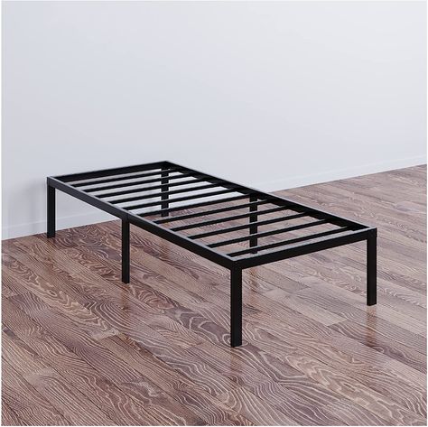 Metal Single Bed, Single Metal Bed, Single Metal Bed Frame, Black Metal Bed Frame, Black Metal Bed, Bed Metal, Tall Bed, Bed Boards, Black Bed Frame