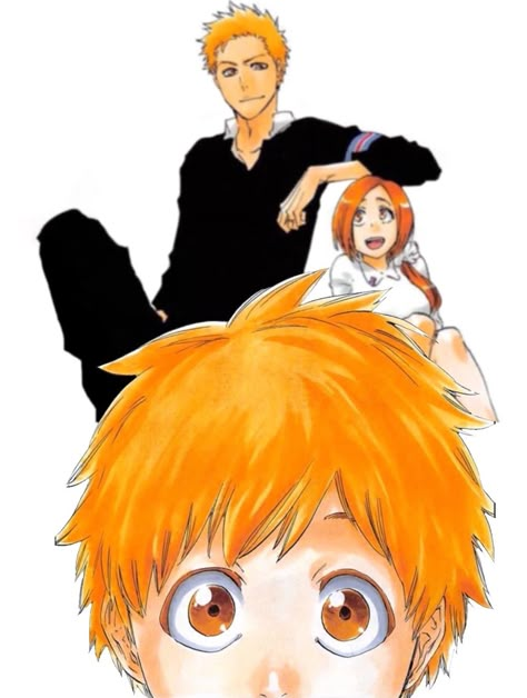 Kurosaki Ichigo Orihime and Kazui Kurosaki Family, Shinji Bleach, Orihime Bleach, Ichigo X Orihime, Bleach Orihime, Ichigo And Orihime, Ichigo Manga, Bleach Couples, Tite Kubo