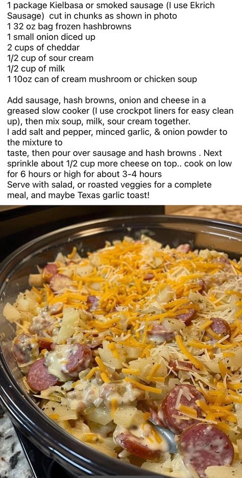 Sausage Potato, Crock Pot Ideas, Easy Crockpot Dinners, Crockpot Ideas, Dump Meals, Crockpot Dinners, Crockpot Dishes, Crockpot Slow Cooker, Crockpot Cooking