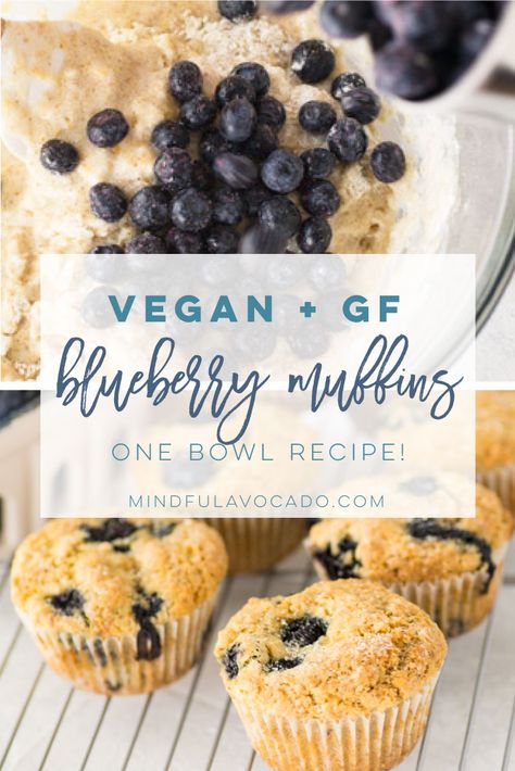 Gf Blueberry Muffins, Moist Muffin Recipe, Gluten Free Blueberry Muffins, Vegan Blueberry Muffins, Healthy Blueberry Muffins, Paleo Foods, Simple Muffin Recipe, Vegan Muffins, Healthy Blueberry