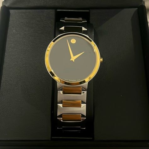 Movado mens watch. Used couple times. Mens Gold Chain Necklace, Movado Mens Watches, Senior Outfits, Movado Watch, Gold Chains For Men, Mens Gold, Luxury Watches For Men, Gold Chain Necklace, Luxury Watches