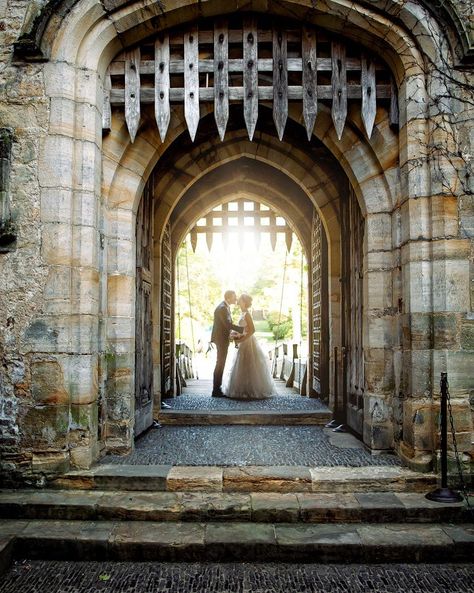 The Castle Entrance 💚 Photo - Teri Vincent Castle Drawbridge, Castle Photoshoot, Winter Castle, Kent Wedding Venues, Hever Castle, Castle Weddings, Castle Wedding Venue, Wedding Brochure, Kent Wedding