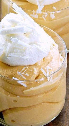 Butterscotch Mousse - prepared in 30-minutes! ❊ Butterscotch Mousse Recipe, Butterscotch Mousse, Butterscotch Desserts, Butterscotch Recipes, Custard Cookies, Homemade Pudding, Butterscotch Pudding, Delectable Desserts, Mousse Recipes