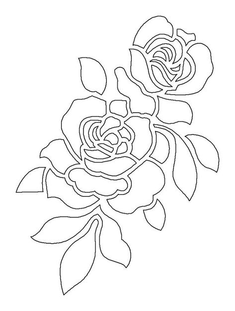 Fabric Painting Techniques, Fabric Painting On Clothes, Fabric Paint Designs, Diy Embroidery Designs, Embroidery Template, Hand Embroidery Patterns Flowers, Stencil Patterns, Hand Embroidery Design Patterns, Sewing Embroidery Designs