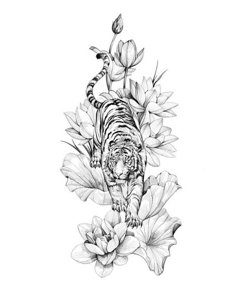 Tigger Tattoo, Tiger Tattoo Ideas, Animal Tattoos For Women, Japanese Tiger Tattoo, Tiger Tattoo Sleeve, Tiger Tattoo Design, Hip Tattoos Women, Stylist Tattoos, Tattoo Style Drawings