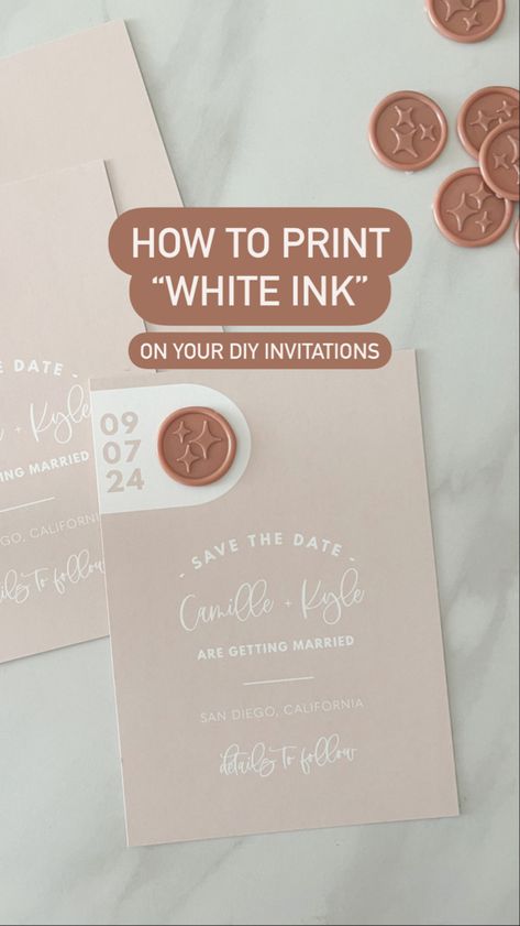 I’m often asked about paper colors and white ink printing —- here’s my little secret! You can add a background, in ANY color, to ANY of our templates 🌈 Whether it’s save the dates, invitations, or menus, customize the colors to fit your wedding vibe! This is such a great way to bring depth and dimension to your design (see our previous post for more on that!) If you’re adding background printing, I highly recommend outsourcing these jobs to the pros — or else you’re going to use a LOT of ink (and sometimes inkjet printers can get streaky or grainy, especially when printing large areas of dark color) Our templates come with links and instructions for ordering through our trusted printing partners, so you can sit back and relax while they handle the work. Couples Diy, Ink Printing, Save The Dates, A Background, Diy Invitations, Sit Back And Relax, Dark Color, Sit Back, White Ink