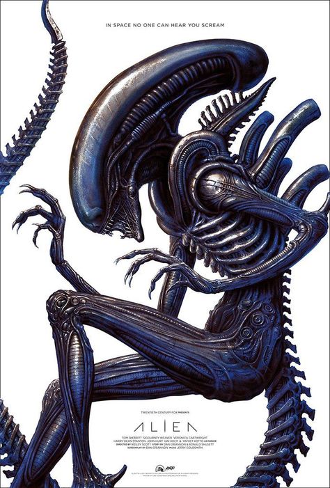 Mondo's Latest ALIEN Poster Puts the Xenomorph Front and Center — GeekTyrant #Aliens Illusion Kunst, Mondo Posters, Giger Alien, Giger Art, Alien 1979, Alien Artwork, Horror Vintage, Cult Movie, Arte Alien