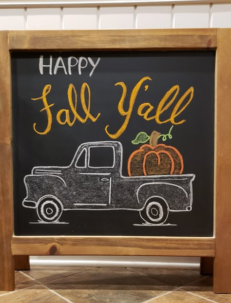 Thanksgiving Dry Erase Board Ideas, Happy Fall Y’all Chalkboard Art, Dry Erase Board Drawings Fall, September Whiteboard Art, Fall Chalk Wall, Fall Chalk Bored Ideas, Autumn Chalkboard Art Easy, Fall Whiteboard Ideas, November Chalkboard