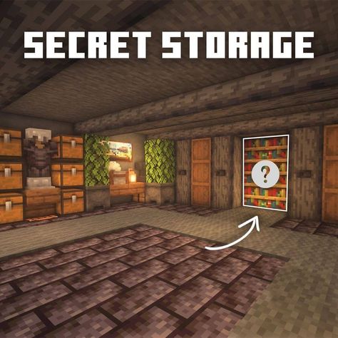 Minecraft Secret Rooms, Minecraft Storage, Minecraft Secrets, Minecraft Building Guide, Hidden Lighting, Minecraft Interior, Cool Minecraft Creations, Minecraft House Tutorials, Minecraft House Plans