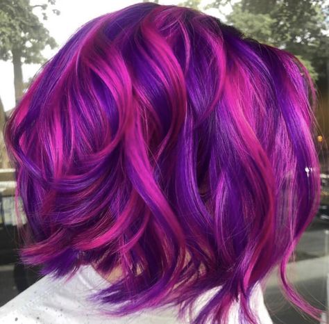 Pink Purple Hair, Wild Hair Color, Vivid Hair Color, Rainbow Hair Color, Cute Hair Colors, Hair Color Unique, Neon Hair, Hair Color Crazy, Bright Hair Colors